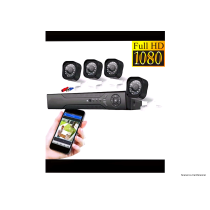 Kit Complet Sistem Supraveghere Video Interior/Exterior cu 4 Camere, HDMI DVR USB