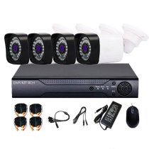 Kit Complet Sistem Supraveghere Video Interior/Exterior cu 4 Camere, HDMI DVR USB